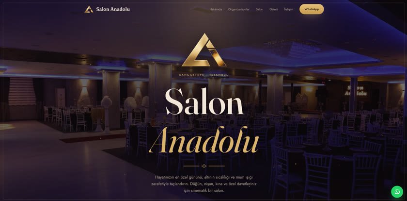 Salon Anadolu web sitesi ana sayfası